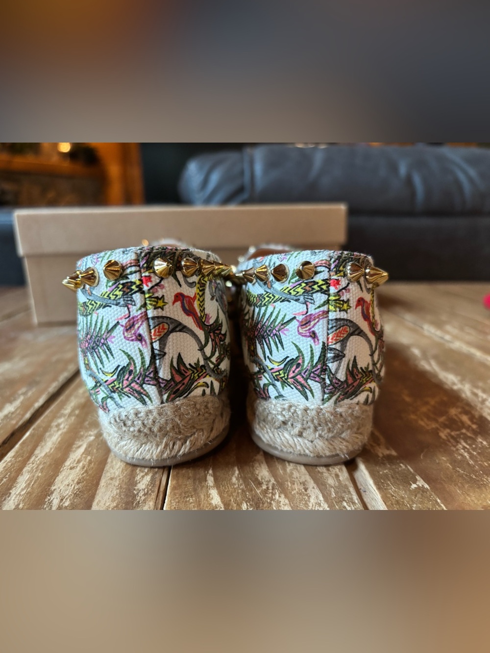 Christian Louboutin Ares Jungle Printed Espadrille 37 7 - Picture 6 of 11